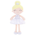 Load image into Gallery viewer, (US Only) Gloveleya 12 - inch Glitter Pinstripe Dress Girl Doll White - Gloveleya Official