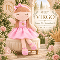 Cargar la imagen en la vista de la galería, Virgo Zodiac Doll Gift Set – 17-Inch Birthday Gift for Girls - Gloveleya Official