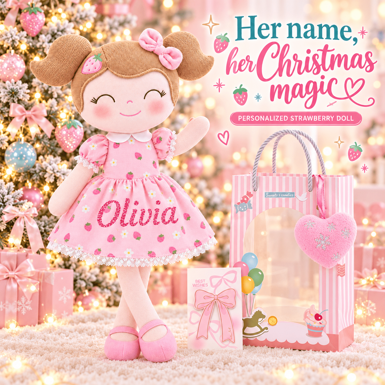 A Personalized Strawberry Doll for Her Most Magical Christmas - Gloveleya Official