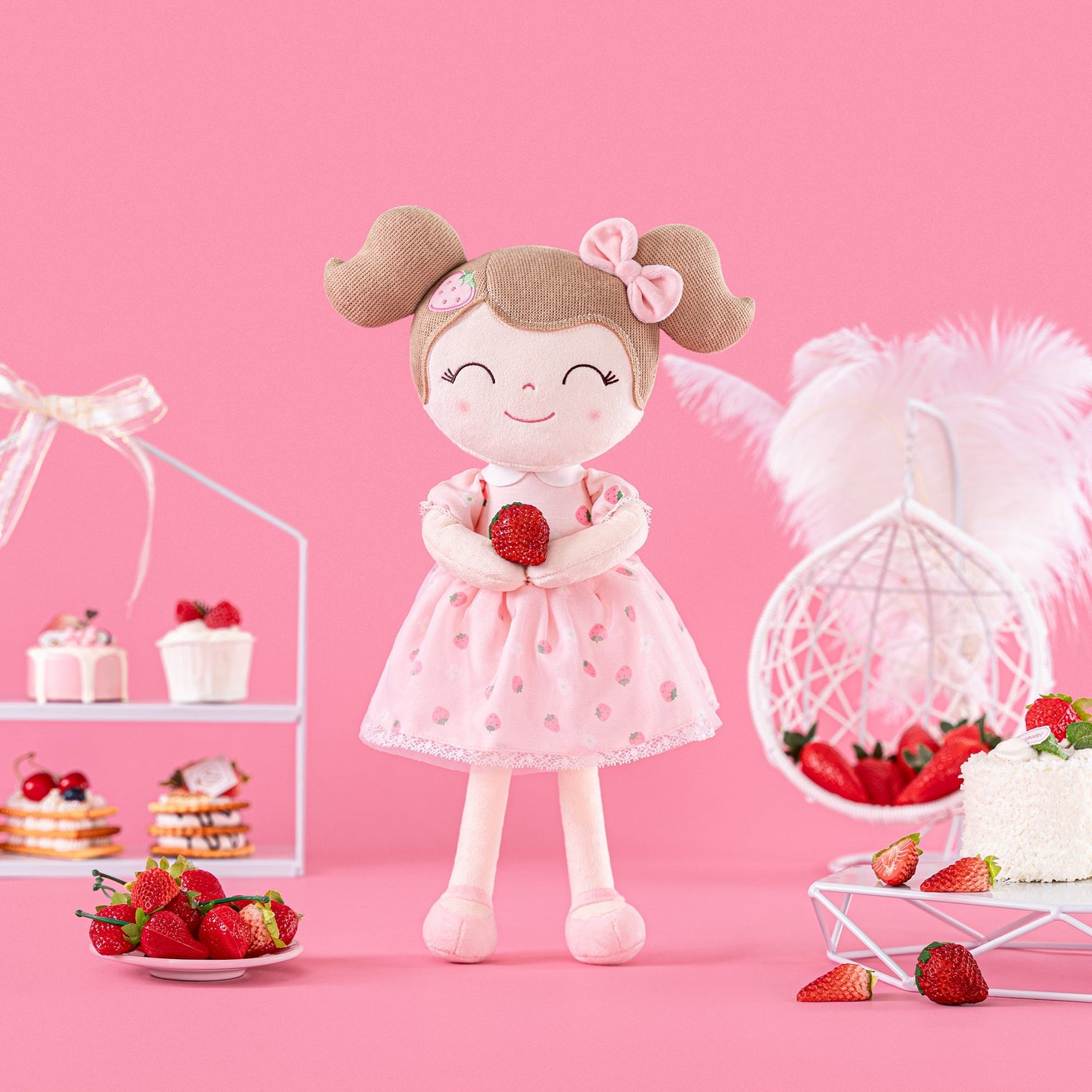 Bring Home the Sweet and Dreamy Companion: Gloveleya Spring Girl - Strawberry Plush Doll - Gloveleya Official