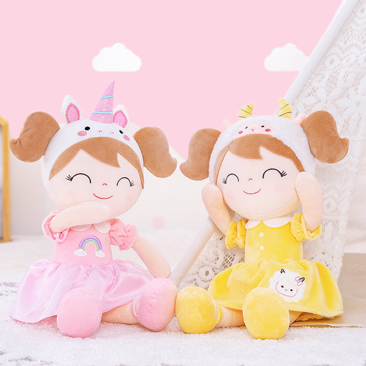 Discover the Charm of Gloveleya Personalized Forest Animal Pink Unicorn Doll - Gloveleya Official