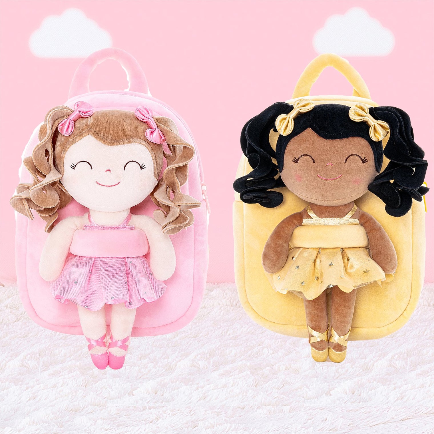 Discover the Charm of the Gloveleya Curly Ballet Girl Dolls Backpack - Gloveleya Official