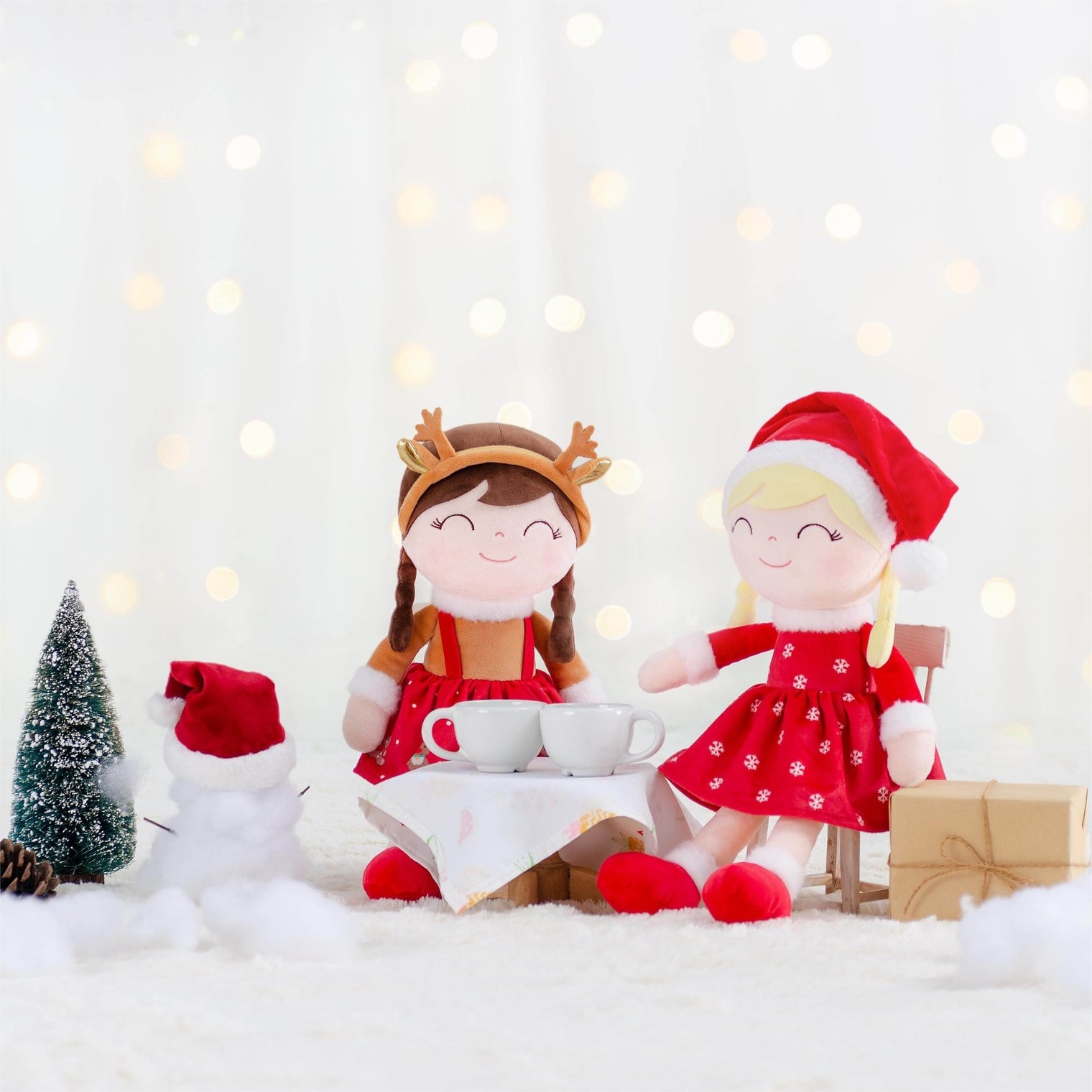 Discover the Charm of the Gloveleya Personalized Christmas Girl Santa Doll - Gloveleya Official