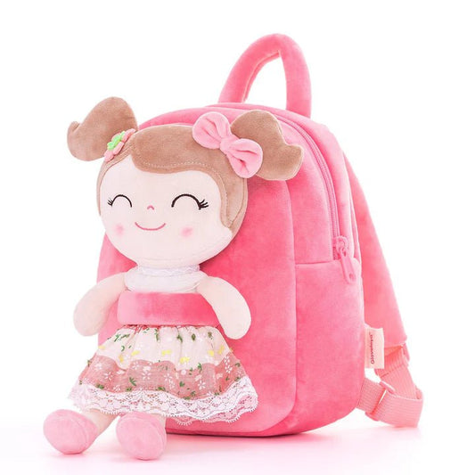 Discover the Charm of the Gloveleya Spring Girl Doll Backpack - Pink Plush - Gloveleya Official