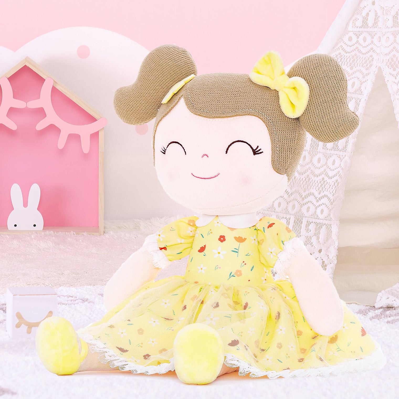 Discover the Charm of the Personalized Gloveleya Garden Yellow Flower Girls Doll - Gloveleya Official