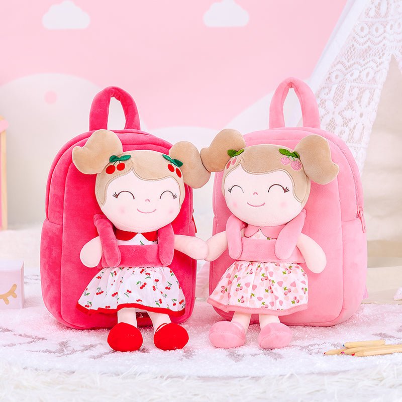 Discover the Gloveleya Personalized Cherry Girl Doll & Backpack Set - Gloveleya Official