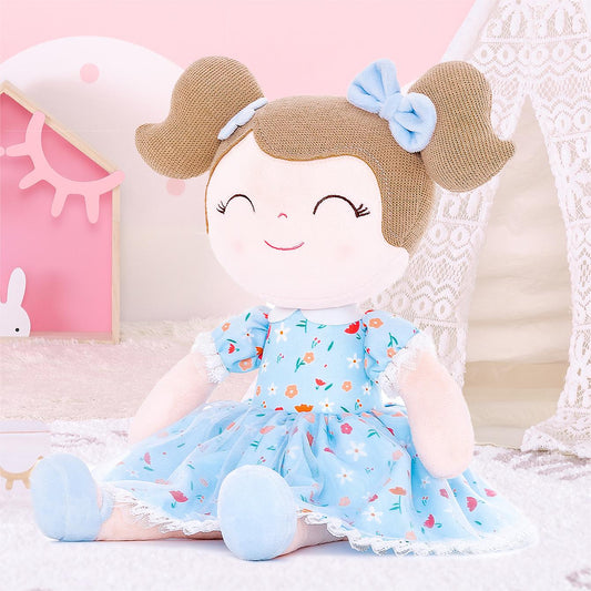 Discover the Magic of Gloveleya Personalized Blue Flower Girl Doll - Gloveleya Official