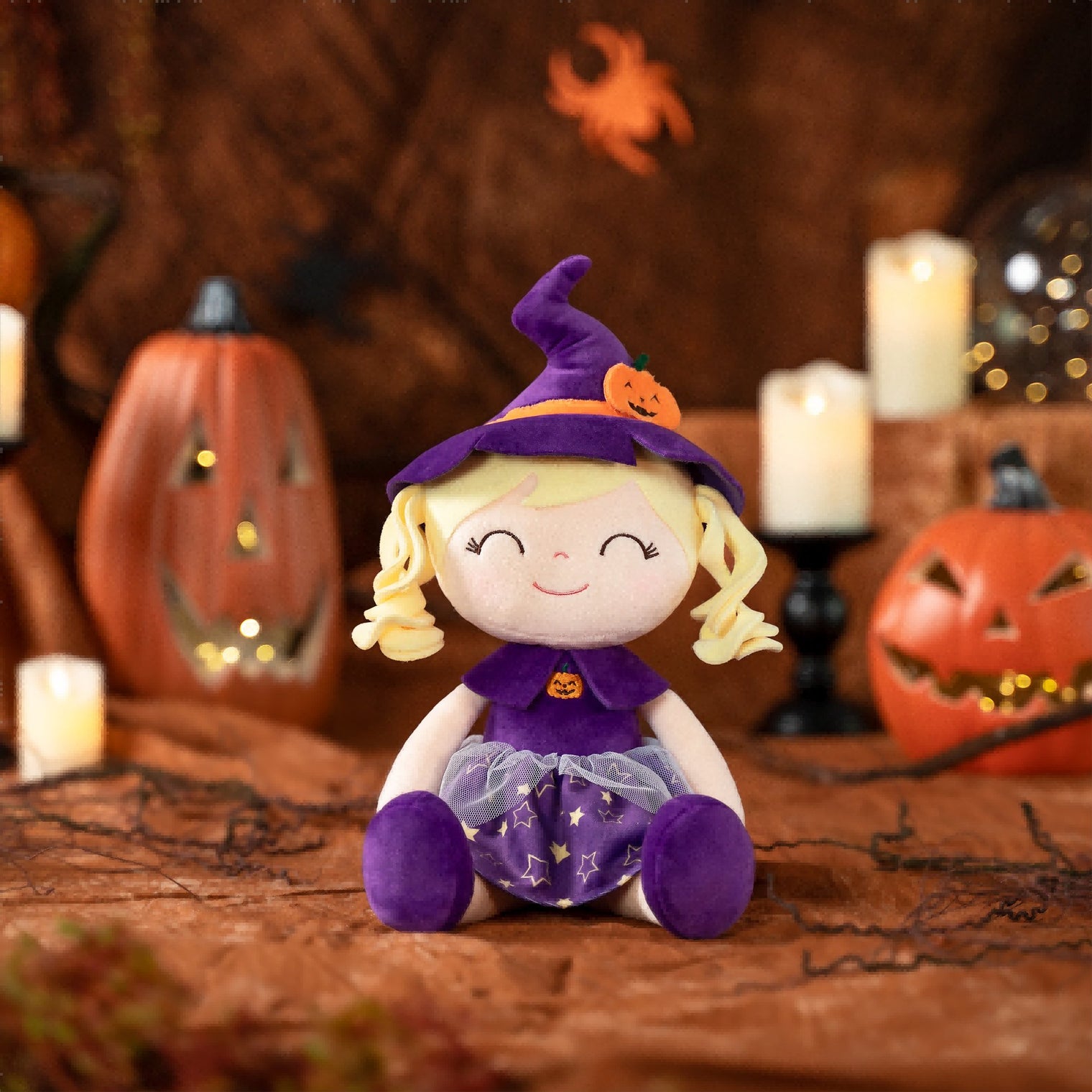 Discover the Magic of the Personalized Gloveleya Halloween Witch Pumpkin Doll - Gloveleya Official