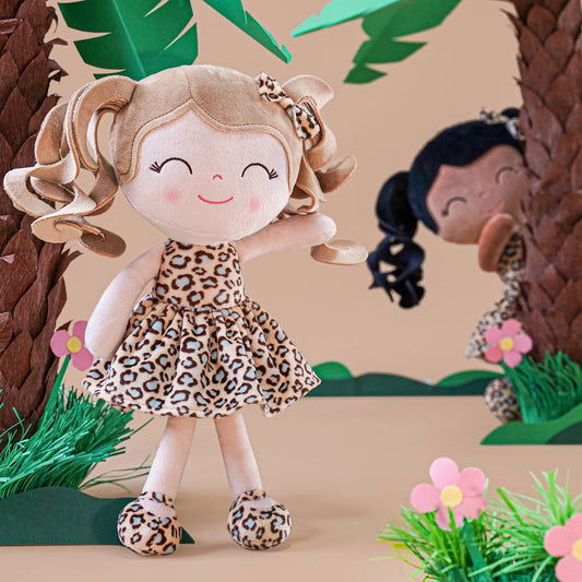 Discover the Unique Charm of the Gloveleya Personalized Curly Hair Doll with Leopard Dress - Gloveleya Official