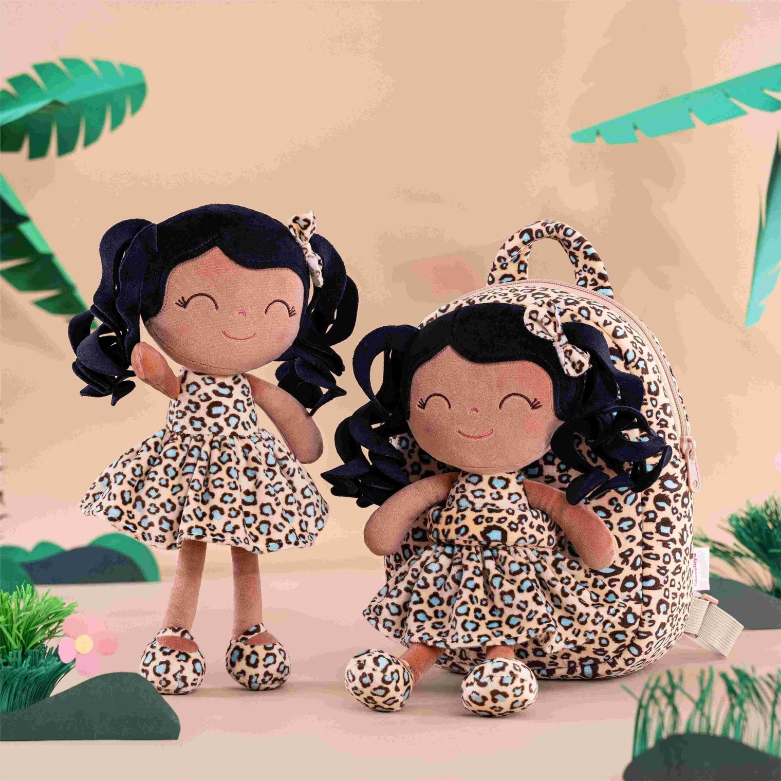 Discover the Unique Gloveleya Personalized Curly Doll & Animal Backpack Set - Gloveleya Official