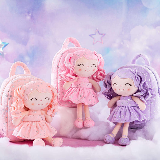 Discover the Unique Gloveleya Personalized Curly Girl Doll & Star Backpack Set - Gloveleya Official