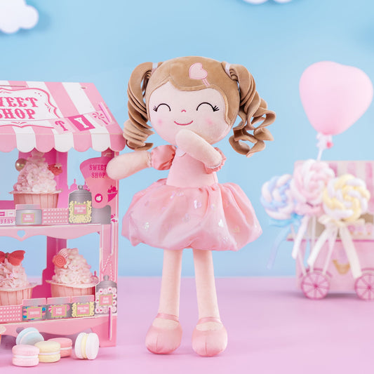 Gloveleya Curly Heart Princess Doll- Pink: A Delightful Plush Doll for Special Occasions - Gloveleya Official