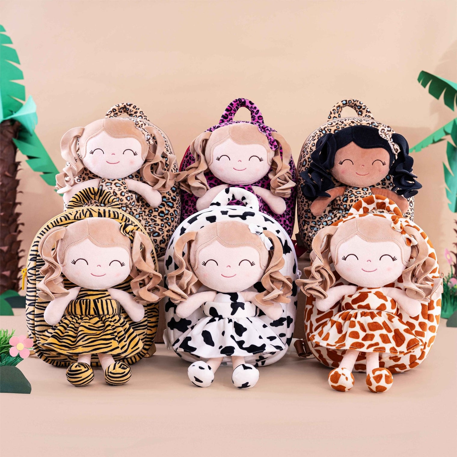 Gloveleya Personalized Curly Doll Animal Series Backpack - Gloveleya Official