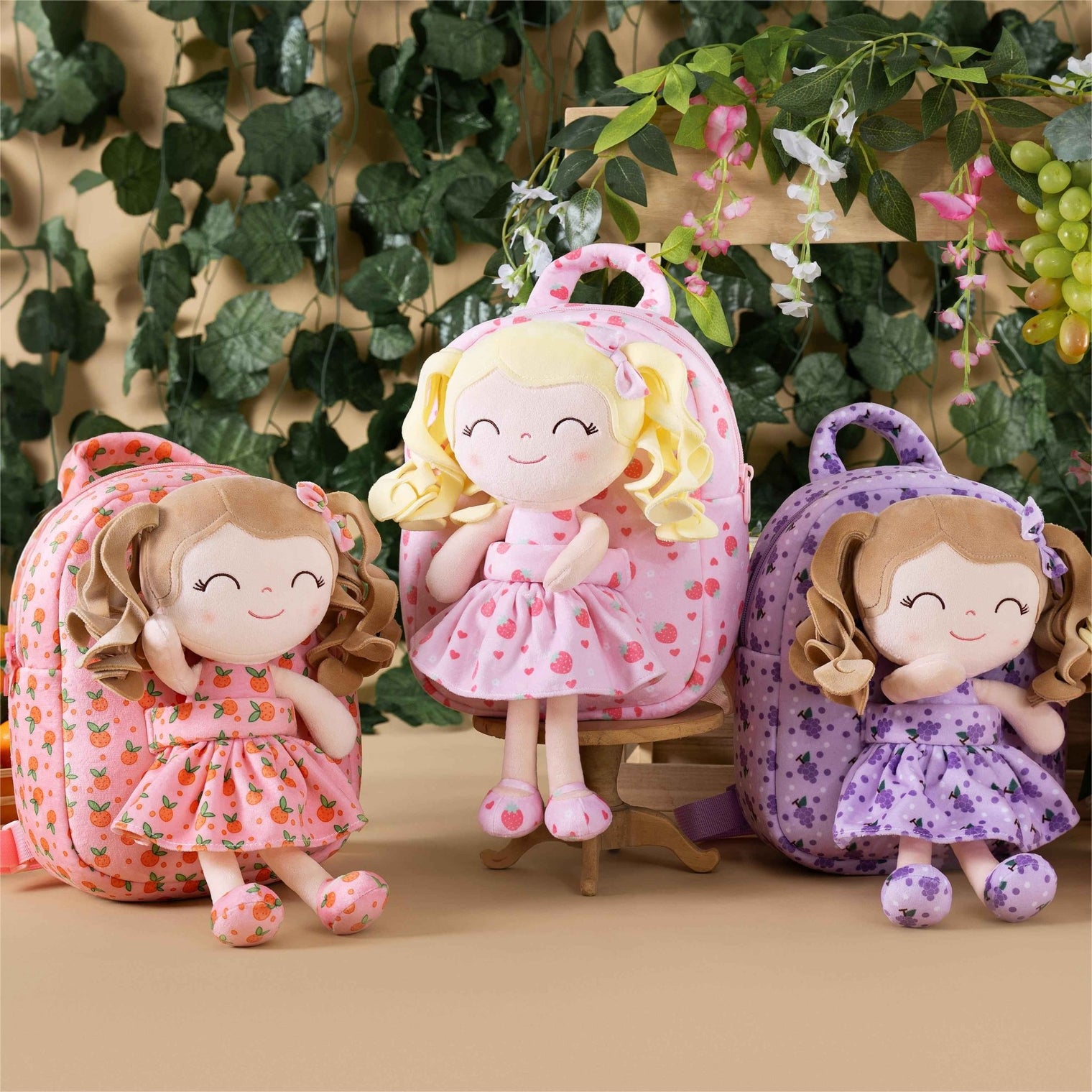 Personalized Gloveleya Curly Girl Doll Backpack: A Unique Gift for Kids - Gloveleya Official