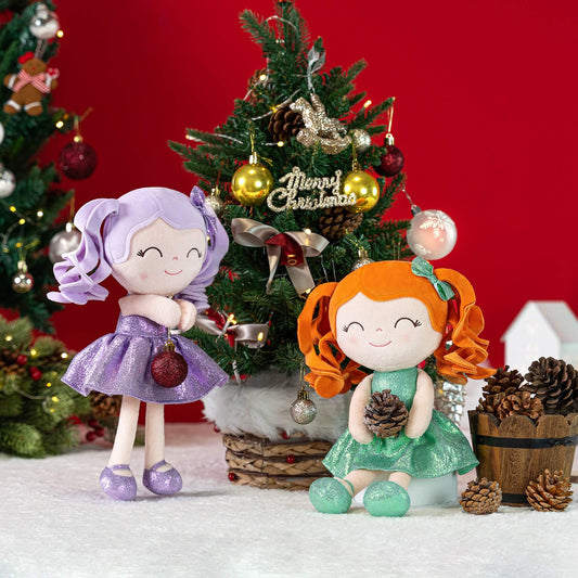 Personalized Gloveleya Curly Plush Dolls: Shiny Glitter Green Dress Review - Gloveleya Official