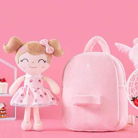 Personalized Gloveleya Spring Girl Strawberry Doll Backpack - Gloveleya Official