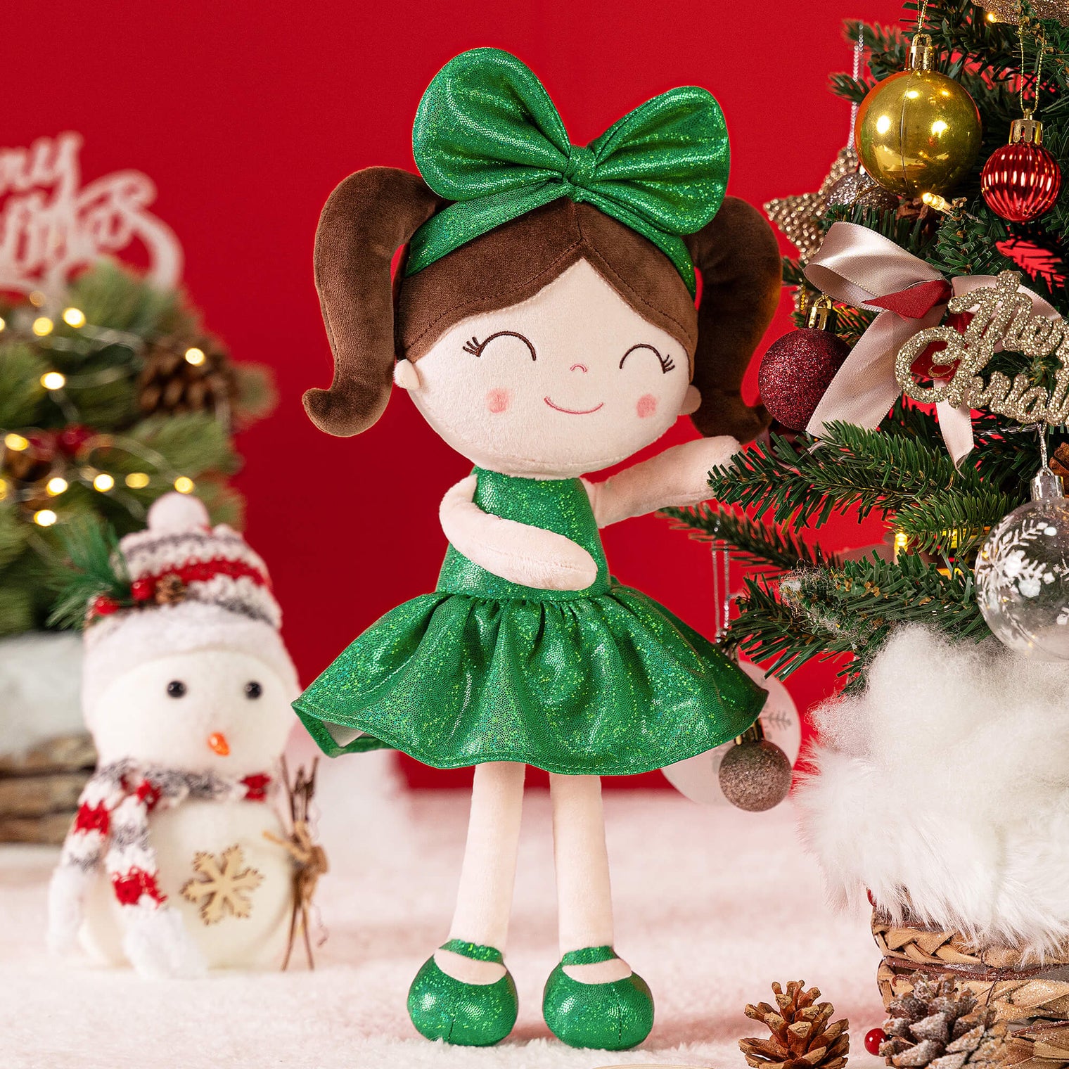 The Perfect Christmas Gift: Gloveleya Christmas Baby Girl Gifts Plush Doll - Green - Gloveleya Official