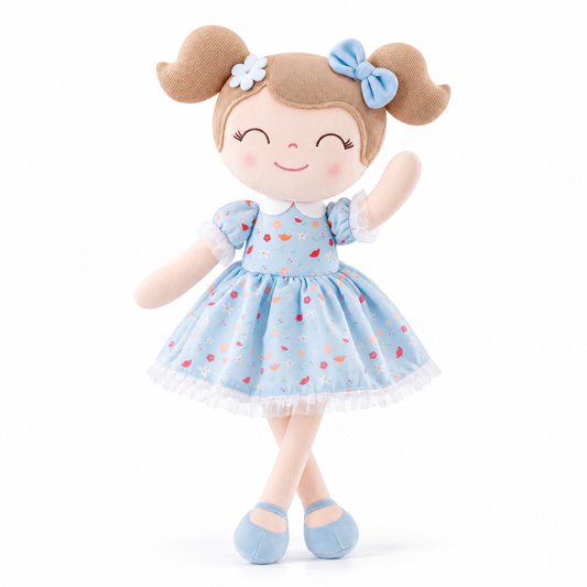 Gloveleya Personalized Flower Fairy Doll – 16-Inch Blue