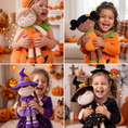 Cargar la imagen en la vista de la galería, Personalized Halloween Doll Gift Set – Custom Pumpkin Doll & Witch Doll
