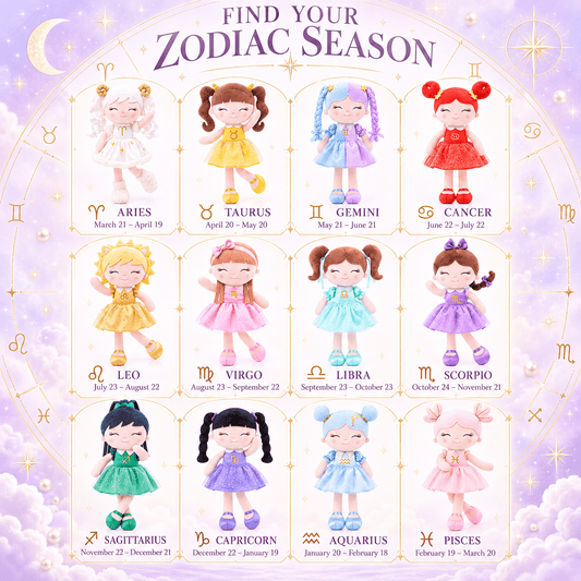 12 Zodiac Doll Collection – 17-Inch Astrology Birthday Gift Set for Girls - Gloveleya Official