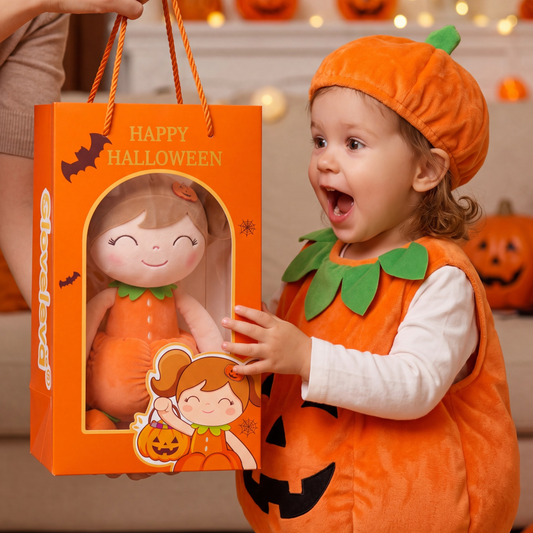 Calabaza personalizada para niña de Halloween de Gloveya