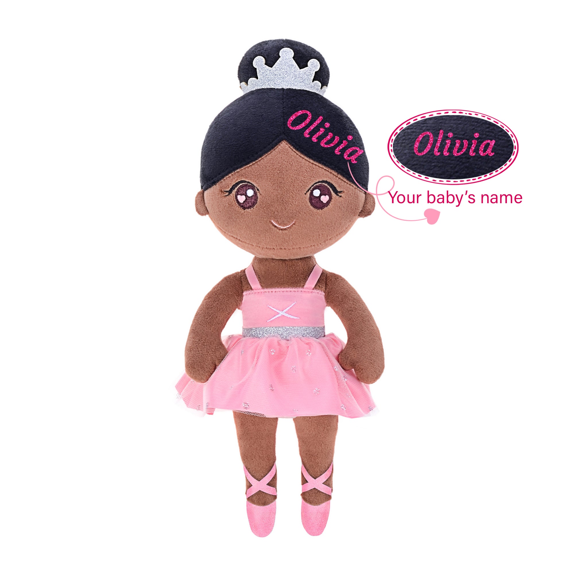 Gloveleya 13-inch Personalized Plush Dolls Ballerina Girl Toys Ballet Dream