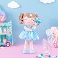 Cargar la imagen en la vista de la galería, Personalized  Love Curly Princess Doll- Blue - Gloveleya Offical
