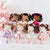 Personalized Gloveleya Curly Ballet Girl Dolls Backpack Light Skin Pink 9inches - Gloveleya Offical