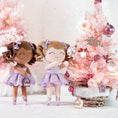 Load image into Gallery viewer, Personalized Gloveleya Curly Ballet Girl Princess Dolls Tanned Purple 13 inches - Gloveleya Offical
