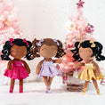 Load image into Gallery viewer, Personalized Gloveleya Curly Ballet Girl Princess Dolls Tanned Gold 13 inches - Gloveleya Offical
