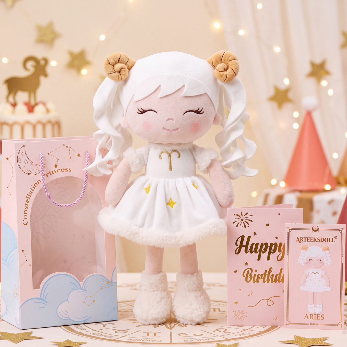 Aries Zodiac Doll Gift Set – 17-Inch Birthday Gift for Girls
