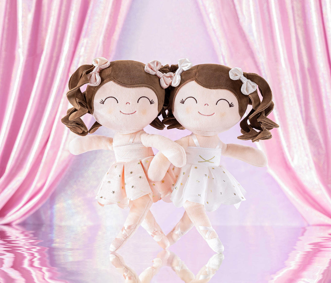 Gloveleya 14-inch Personalized Plush Dolls Curly Ballerina Dolls Ballet Dream - Gloveleya Offical