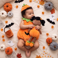 Cargar la imagen en la vista de la galería, Personalized Halloween Doll Gift Set – Custom Pumpkin Doll & Witch Doll
