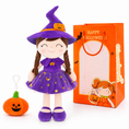 Cargar la imagen en la vista de la galería, Personalized Halloween Doll Gift Set – Custom Pumpkin Doll & Witch Doll

