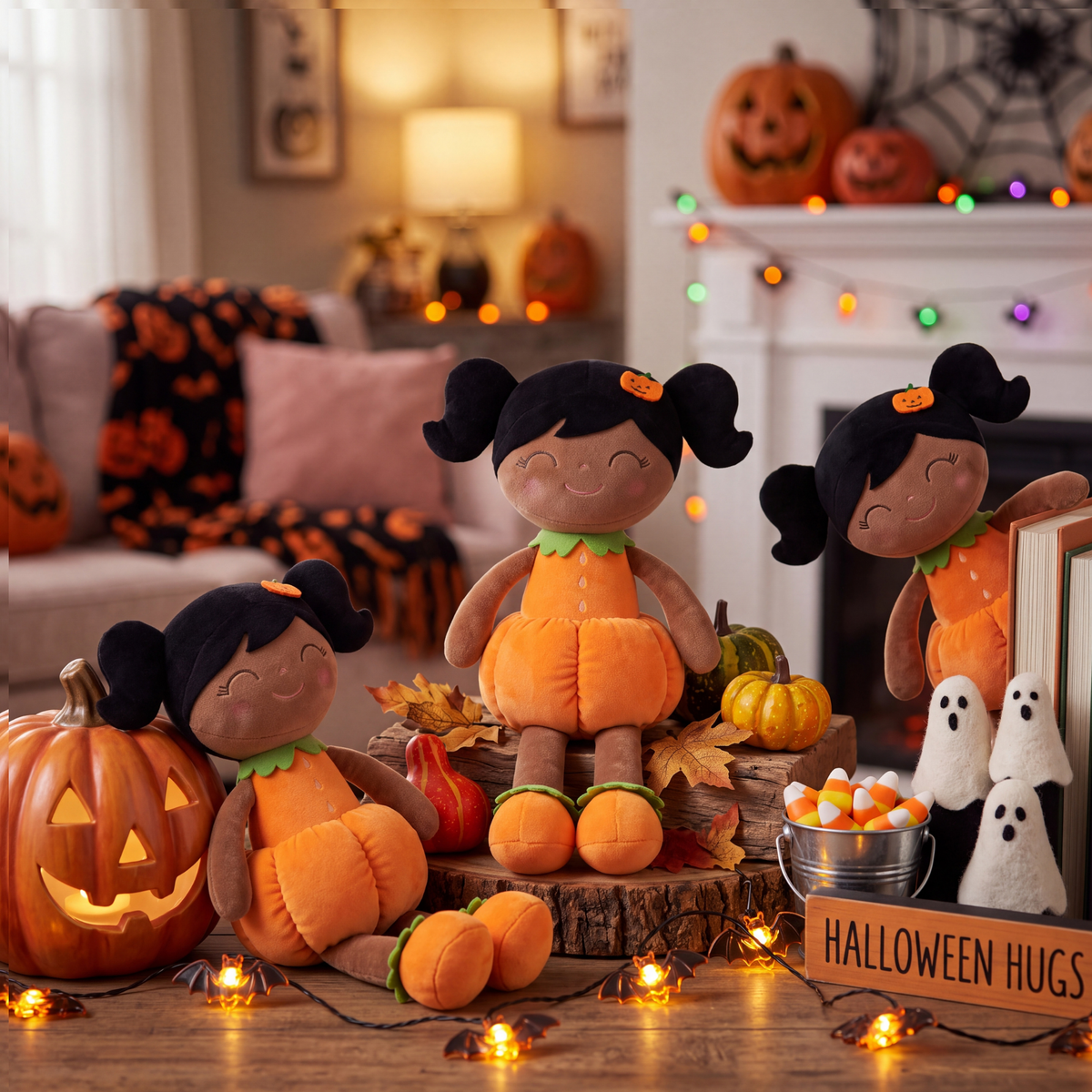 Calabaza personalizada para niña de Halloween de Gloveya
