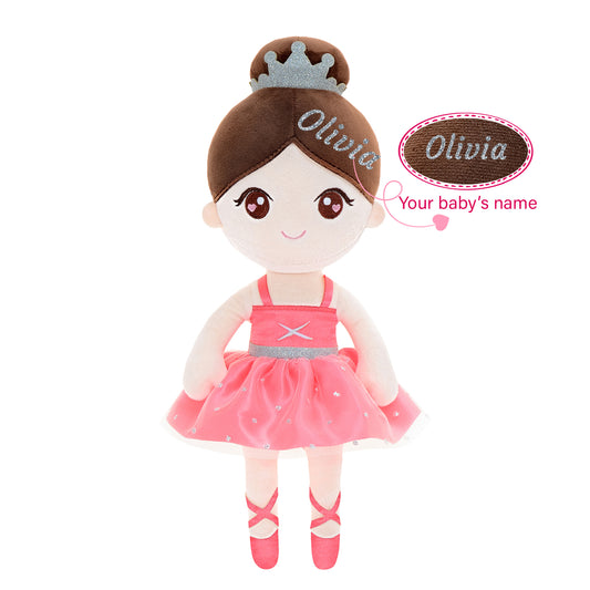 Muñecas de peluche personalizadas de 13 pulgadas de Gloveleya, serie Ballerina, Ballet Dream 