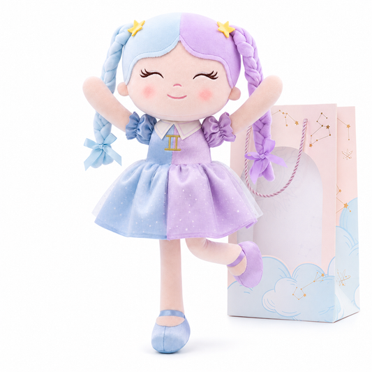 Gemini Zodiac Doll Gift Set – 17-Inch Birthday Gift for Girls