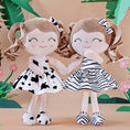 Load image into Gallery viewer, Personalized Gloveleya Curly Hair Baby Doll Light Leopard Dress 12inches(30CM) - Gloveleya Offical
