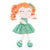 Personalized Gloveleya Curly Plush Dolls Shiny Glitter Green Dress 12inches(30CM)