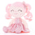 Personalized Gloveleya Curly Plush Dolls Shiny Glitter Pink Dress 12inches(30CM) - Gloveleya Offical