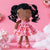 Personalized Gloveleya Curly Hair Dolls Love Heart Dress Tanned Skin with Black Hair 12inches(30CM) - Gloveleya Offical