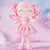 Personalized Gloveleya Curly Hair Baby Doll Pink Star Dress 12inches(30CM) - Gloveleya Offical