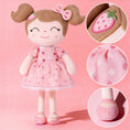 Load image into Gallery viewer, Personalized 16-inch Gloveleya Strawberry Girl Plush doll Perfect 1st birthday gift Spring Girl Series
