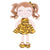 Personalized Gloveleya Curly Hair Dolls with Tiger Costume 12inches(30CM)