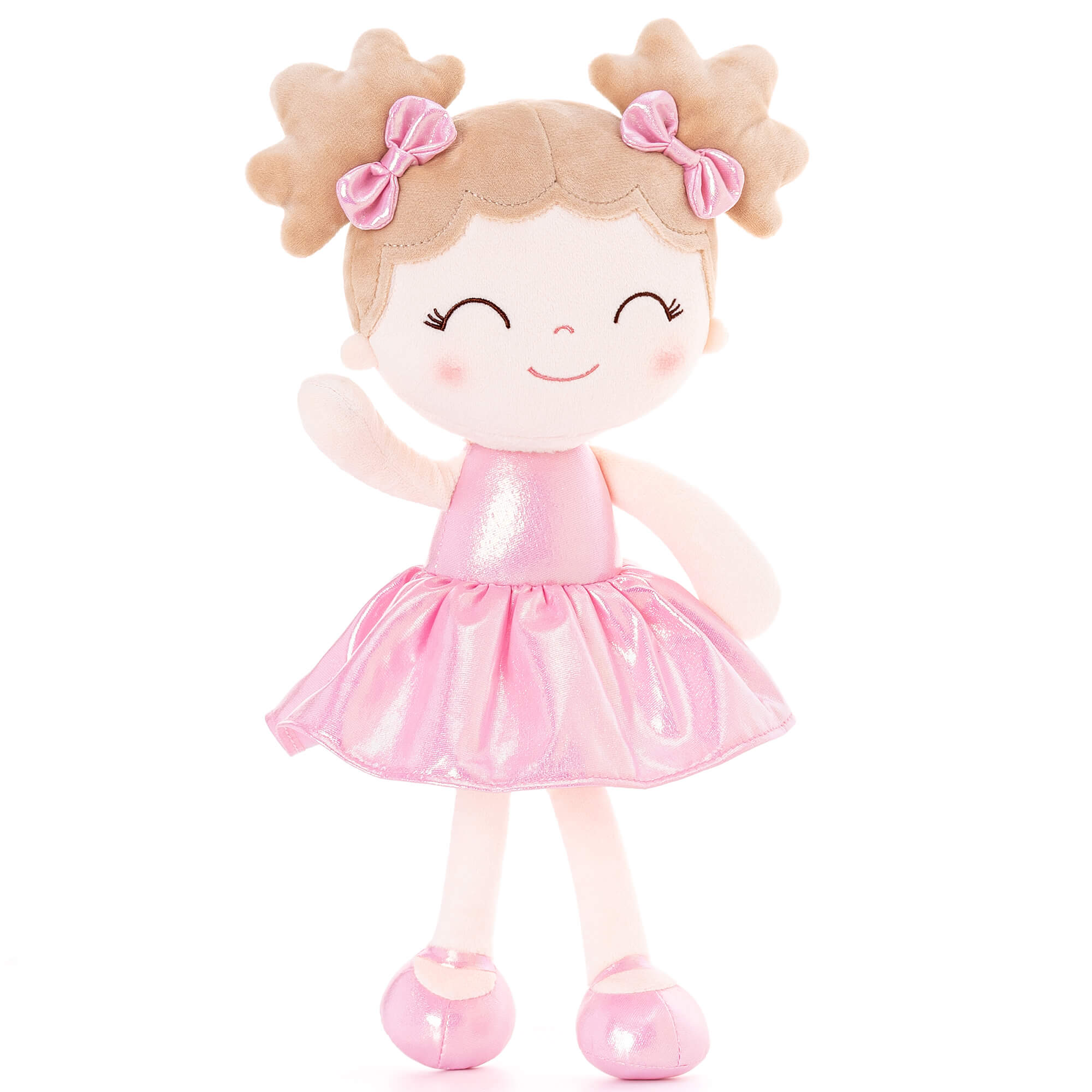 Gloveleya 12-inch Personalized Plush Dolls Curly Haired Iridescent Girls Gifts