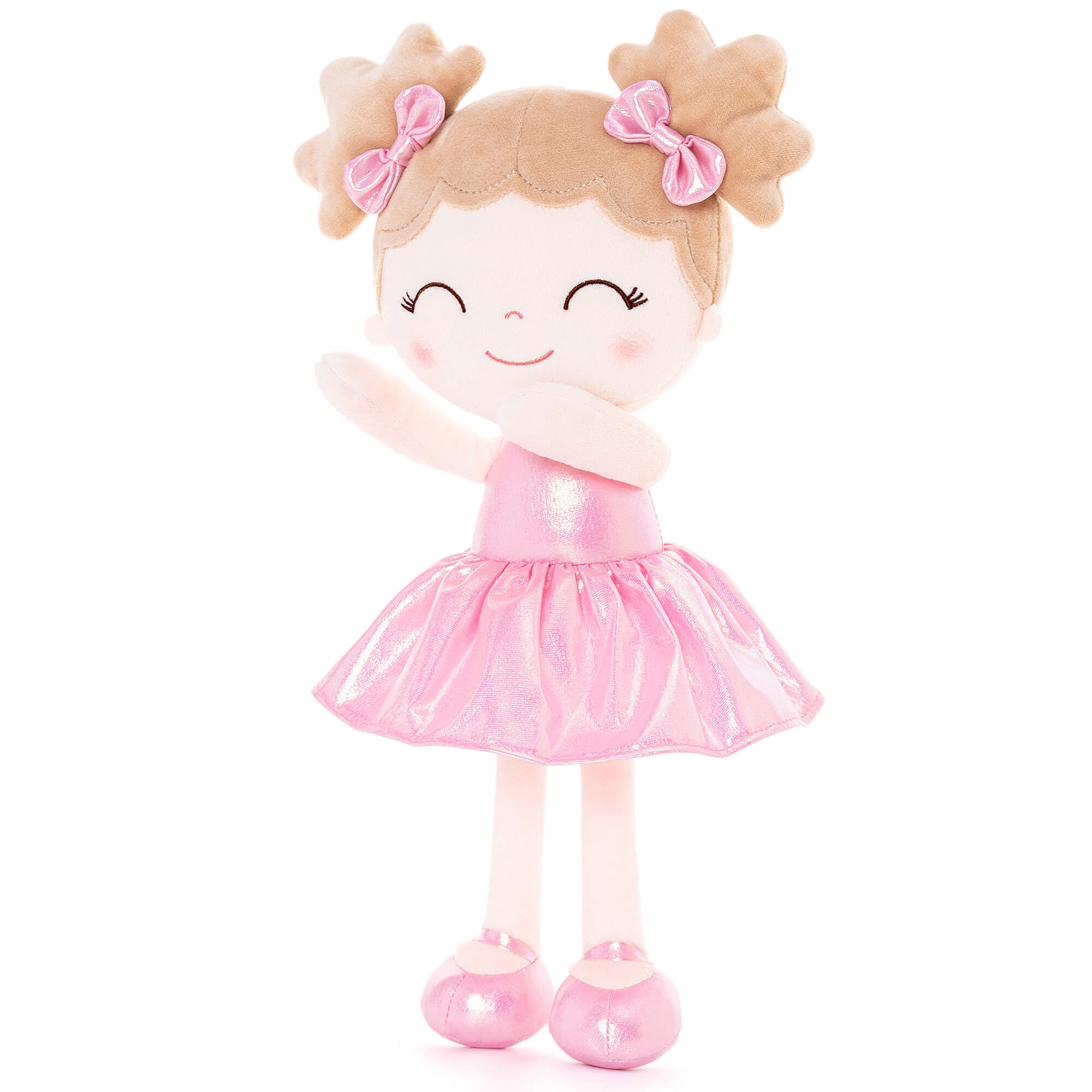 Gloveleya 12-inch Personalized Plush Dolls Curly Haired Iridescent Girls