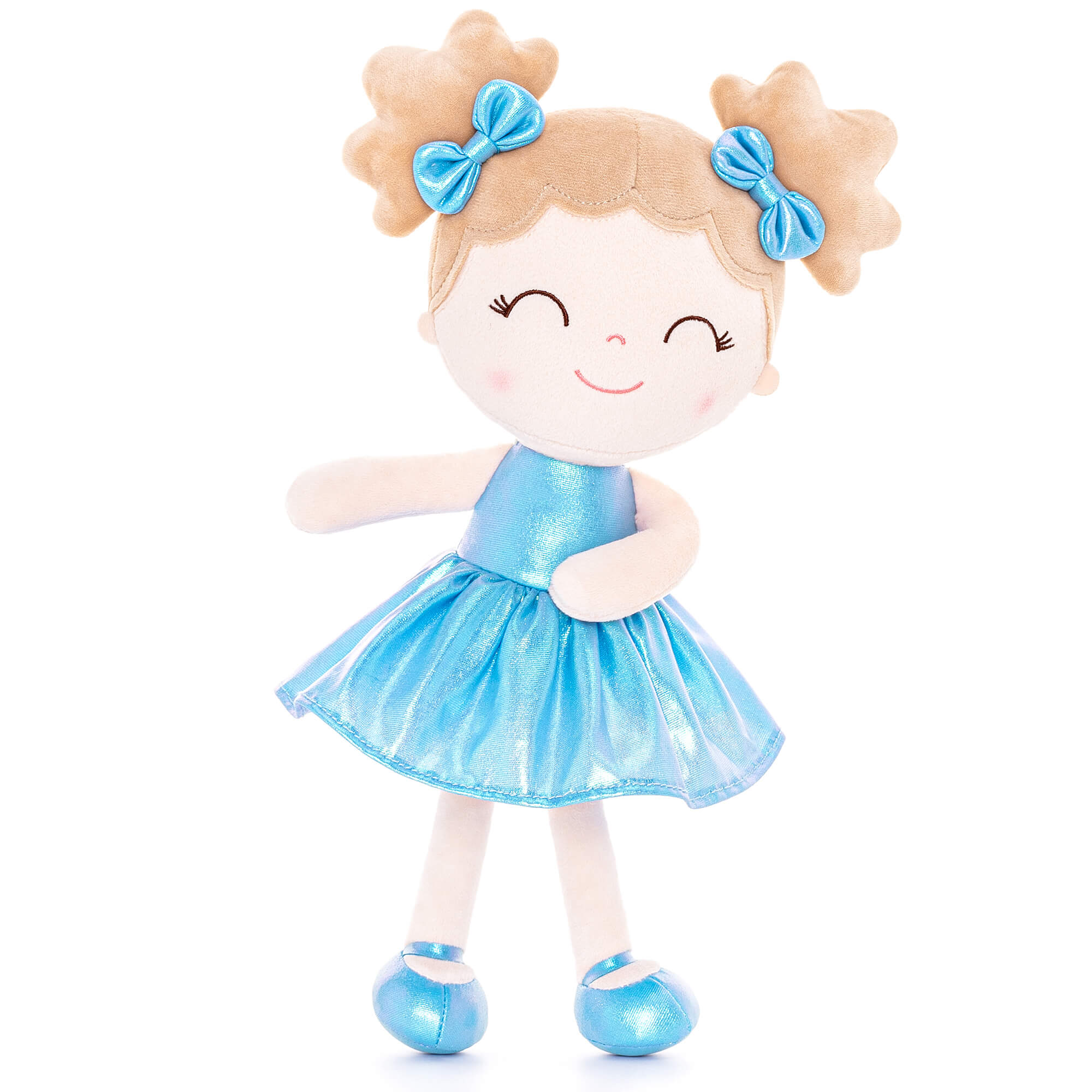 Gloveleya 12-inch Personalized Plush Dolls Curly Haired Iridescent Girls