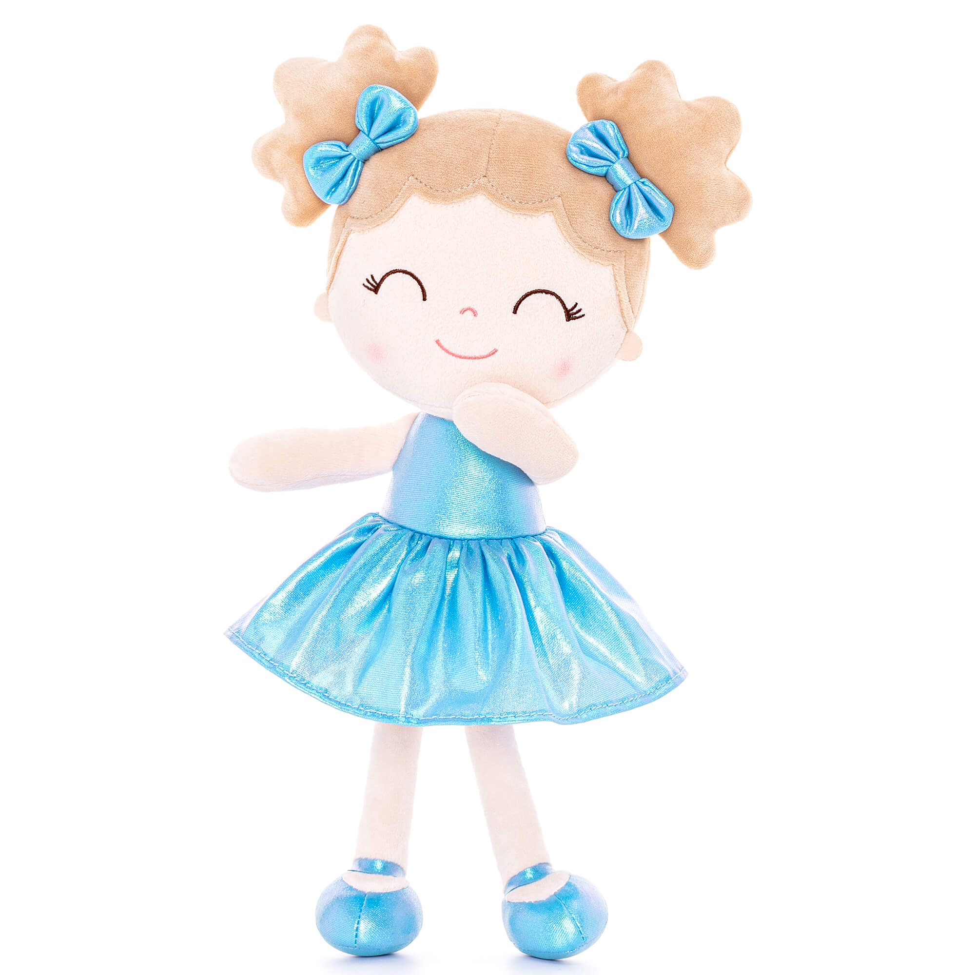 Gloveleya 12-inch Personalized Plush Dolls Curly Haired Iridescent Girls