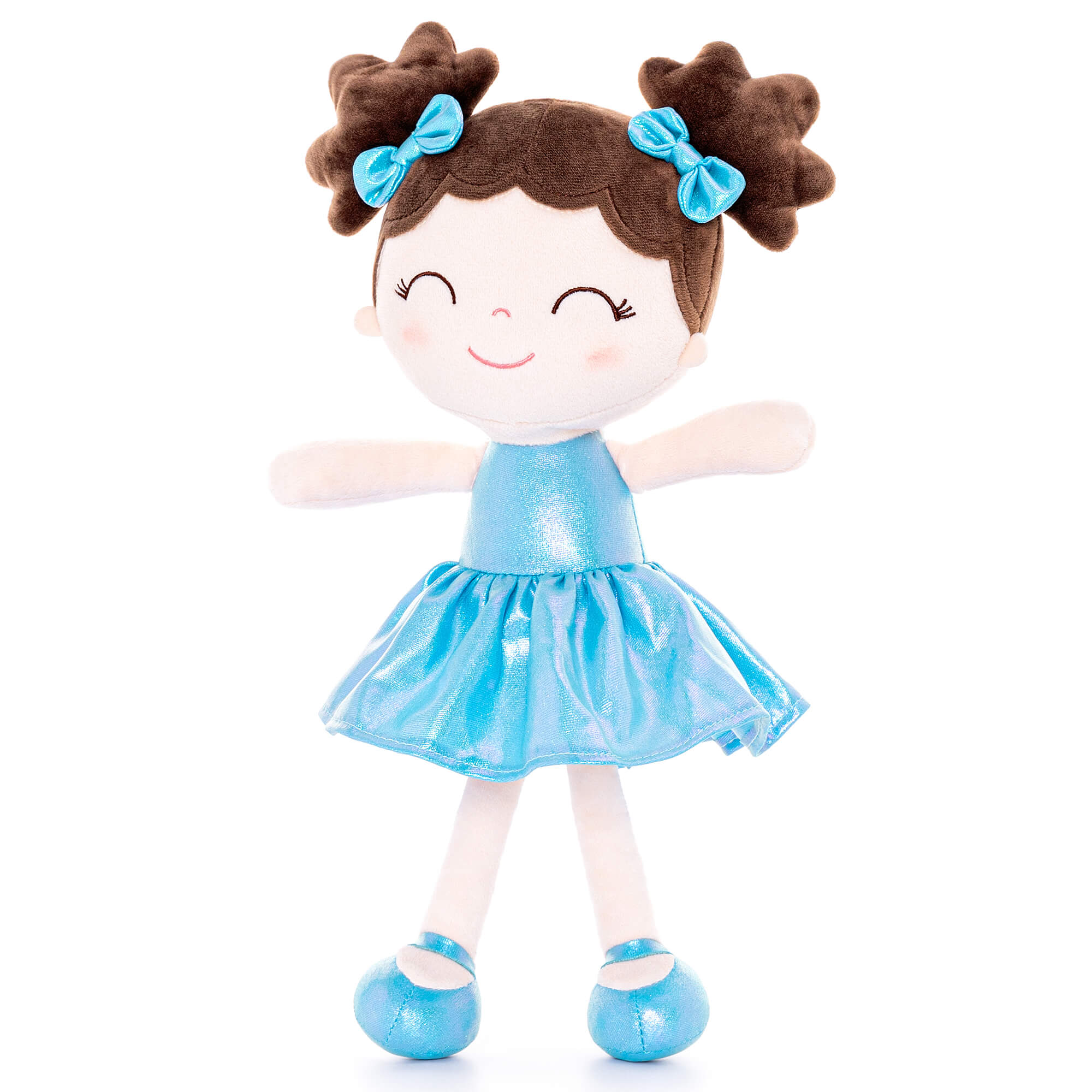 Gloveleya 12-inch Personalized Plush Dolls Curly Haired Iridescent Girls