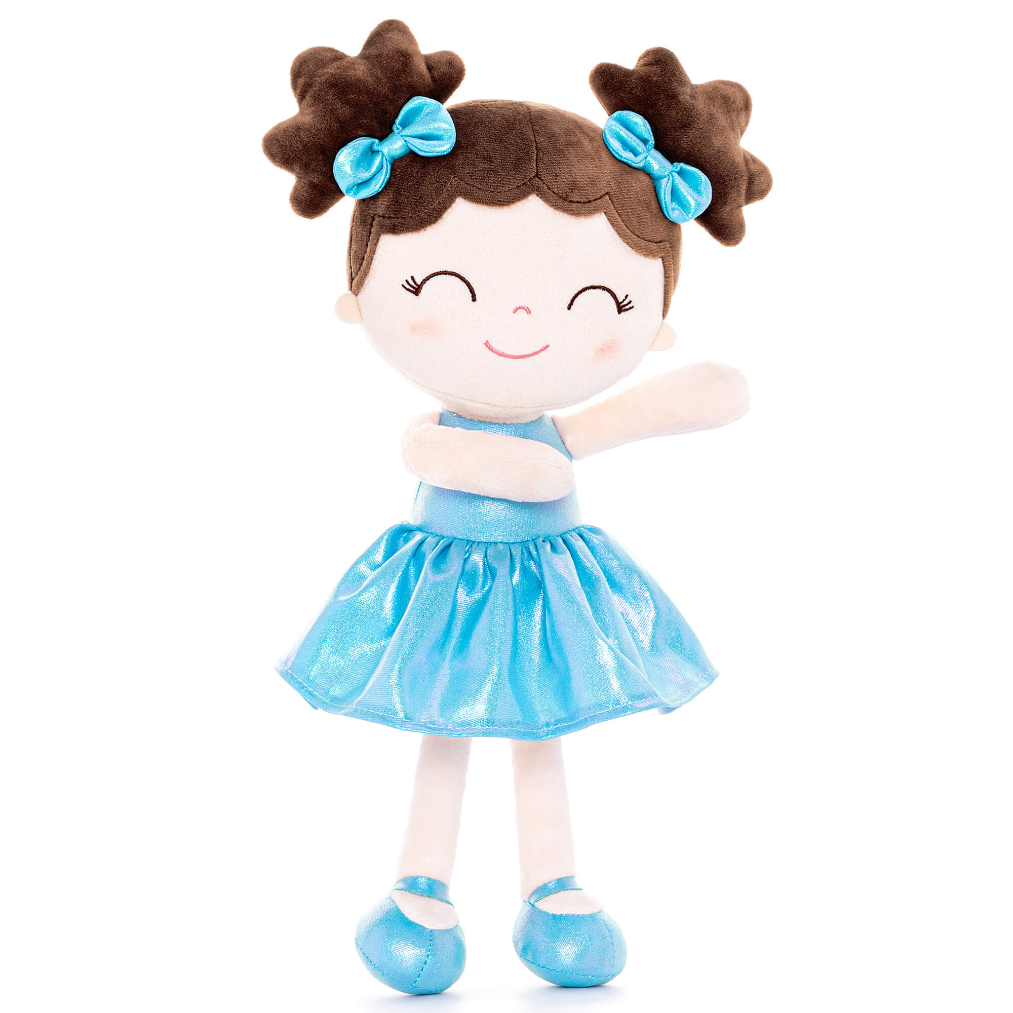 Gloveleya 12-inch Personalized Plush Dolls Curly Haired Iridescent Girls